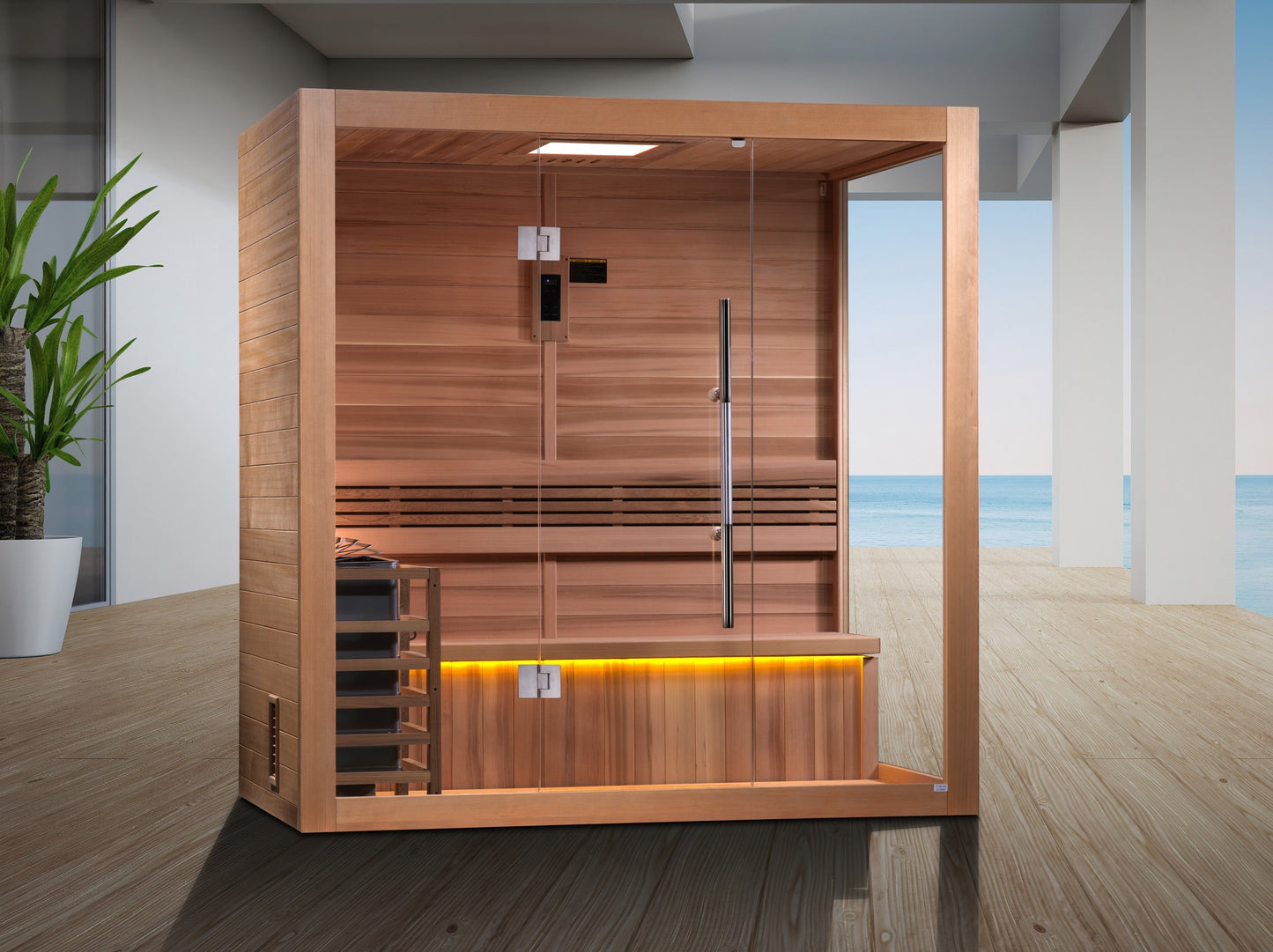 SAUNA EVOLUTION® 3 Person Traditional Steam Sauna Modern Relax 5