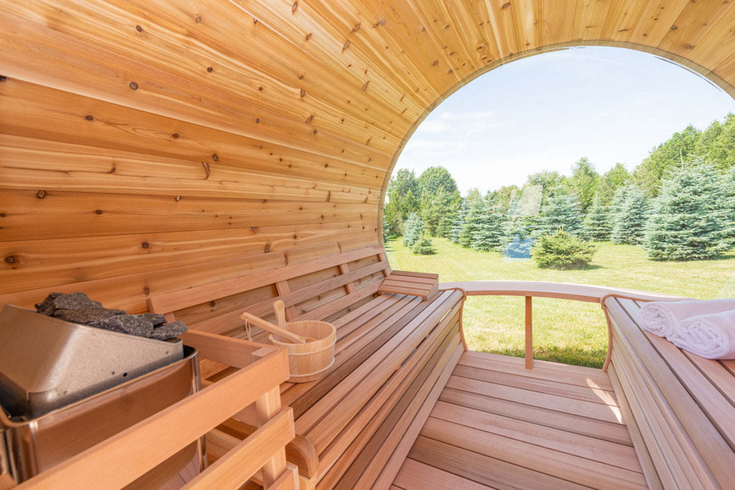 SAUNA EVOLUTION® Barrel Sauna Serenity Nature Air 4