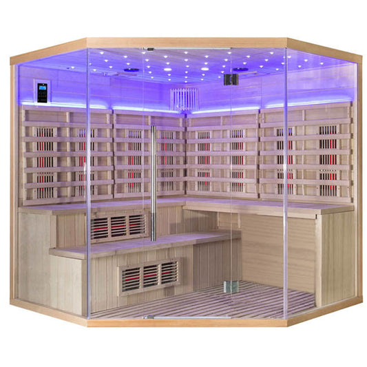 SAUNA EVOLUTION® 5-6 People Traditional Steam And Far Infrared Sauna Room Luxury 4