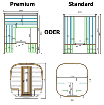 SAUNA EVOLUTION® Square Sauna Minimalist Refresh 5